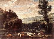 BONZI, Pietro Paolo Landscape with Shepherds and Sheep  gftry oil